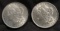 LOT OF (2) MORGAN SILVER DOLLARS  - SEE PICS FOR YEARS & CONDITION