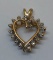 10KT YELLOW GOLD .25CTS  DIAMOND HEART PENDANT