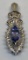 10KT WHITE GOLD TANZANITE AND DIAMOND PENDANT