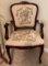 MAHOGANY FRAMED TAPESTRY ARM CHAIR