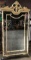LARGE OFF WHITE FRAMED ANTIQUE MIRROR
