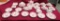 RED & WHITE CHINA SET BY VILLEROY & BOCH - FASAN - MADE IN GERMANY