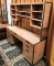 BEAUTIFUL 2PC DESK WITH HUTCH - UNFINISHED WOOD STYLE