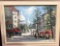 1960'S SIGNED FRAMED CANVAS ARTWORK - DOWNTOWN