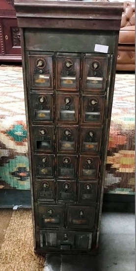 ANTIQUE BRONZE POST OFFICE MAIL BOX -MUST SEE