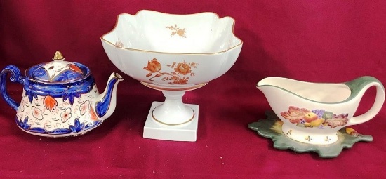 LOT OF (3) PORCELAIN PIECES (INCLUDING LIMOGES)