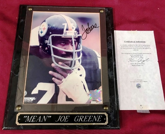 STEELERS "MEAN" JOE GREENE WALL PLAQUE