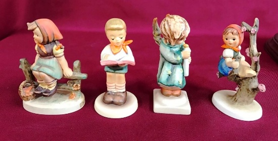 LOT OF FOUR GERMAN HUMMEL/GOEBEL PORCELAIN FIGURINES