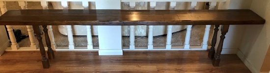 LONG VINTAGE SOLID WOOD BENCH