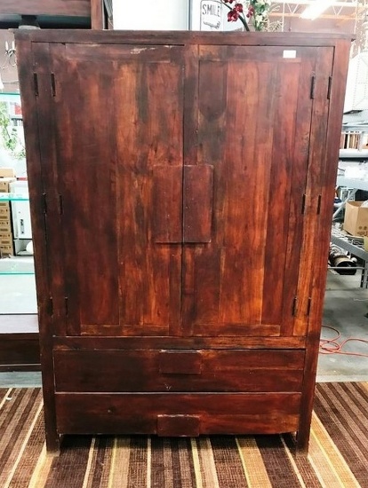 NICE RUSTIC WOOD ARMOIRE