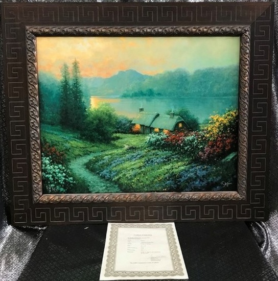 " END OF A PERFECT DAY"  SIGNED SERGON GICLEE ON CANVAS FRAMED