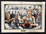 DOUBLE SIGNED BY ALLEN HACKNEY & LARRY BIRD NUMBER ARTWORK