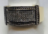 10KT YELLOW GOLD MEN'S DIAMOND RING 7.6GRS
