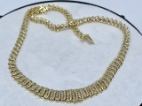 10KT YELLOW GOLD 5.00CTS DIAMOND NECKLACE