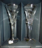 SIGNED WATERFORD CRYSTAL PAIR OF GLASSES  WITH BOX