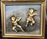 SIGNED 3D TENNIS PLAYER FRAMED ARTWORK