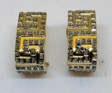 14KT YELLOW GOLD DIAMOND EARRING