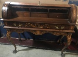 FRENCH ANTIQUE INLAID CYLINDER DESK - MUST SEE