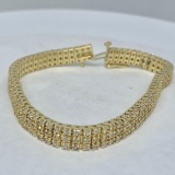 14KT YELLOW GOLD 4.25CTS DIAMOND BRACELET
