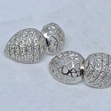 14KT WHITE GOLD 1.00CTS DIAMOND EARRINGS