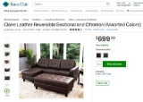 NEW ABBYSON LIVING 2PC SECTIONAL W/ OTTOMAN (699.00)
