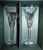 SIGNED WATERFORD CRYSTAL PAIR OF GLASSES  WITH BOX
