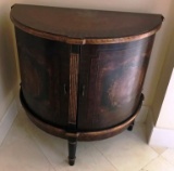 HALF MOON  INLAID COMMODE CABINET FROM ESTATE