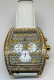 KC CHRONOGRAPH STAINLESS STEEL DIAMOND WATCH
