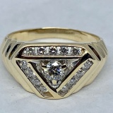 14KT YELLOW GOLD 1.11CTS DIAMOND RING