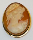 14KT GOLD VICTORIAN CARVED CAMEO