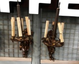 PAIR OF ANTIQUE SCONCES FROM ESTATE (2 OF 3)