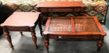 3PC COFFEE, SOFA TABLE & END TABLE - MATCHING SET