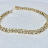 14KT YELLOW GOLD 1.00CTS DIAMOND BRACELET
