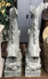 PAIR OF OUTDOOR CONCRETE FISH DCOR - 5' TALL