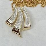 14KT YELLOW GOLD 1.10CTS DIAMOND PENDANT