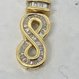 14KT YELLOW GOLD .75CTS  DIAMOND PENDANT