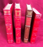 LOT OF 4 LEATHER BOOKS - CLASSIC BOOKS