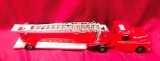 RED ANTIQUE FIRE TRUCK W/ LADDER BY STRUCTO