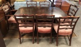 1950'S MAHOGANY TABLE & 8 CHAIRS - SEE PICTURES FOR CONDITIONS
