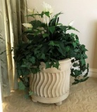 NEVER DIE DCOR PLANTS IN WHITE PLANTER