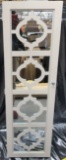 NICE DECORATIVE WHITE WALL MIRROR W/ HIDDEN JEWELRY ARMOIRE