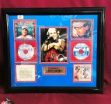 SIGNED JIMMY BUFFETT COLLAGE FRAMED ARTWORK