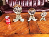 DECORATIVE GLASS ART GLASS ON STANDS