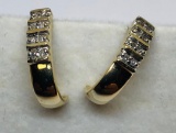 14KT YELLOW GOLD DIAMOND EARRINGS