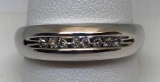 10KT WHITE GOLD DIAMOND BAND 3.1GRS