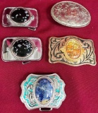 LOT OF (5) ORNATE BELT BUCKLES
