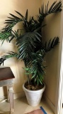 NEVER DIE PALM TREE W/ LIGHT COLOR PLANTER