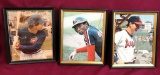 LOT OF (3) SIGNED FRAMED BASEBALL PHOTOS
