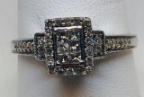 10KT WHITE GOLD DIAMOND RING 3.1GRS