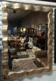 BEAUTIFUL SILVER WAVIE FRAMED MIRROR